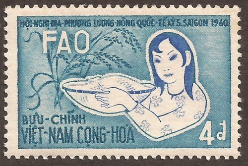 Stanley Gibbons #:	S125
Description:	5th Conference of FAO
Face Value:	4 Piaster’s {đồngs}