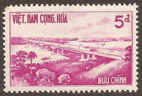 Stanley Gibbons #:	S149
Series:	Opening of Saigon-Bien Hoa Highway
Description:	Saigon-Bien Hoa Highway bridge
Face Value:	5 Piaster’s {đồngs}