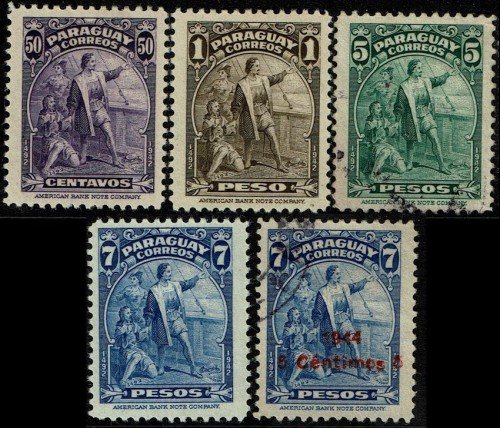Paraguay 399 402 Columbus 1943