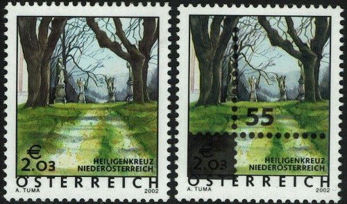 Austria, Scott Nr 1879 (2002), 1986 (2005)