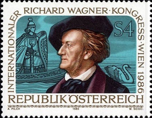 Austria, Scott Nr 1347 (1986)
Dec 25, 1870: First performance of Wagner's symphonic poem Siegfried Idyll. Wagner presents it as a Christmas present to his wife, with the ensemble playing at the top of the staircase in their villa.