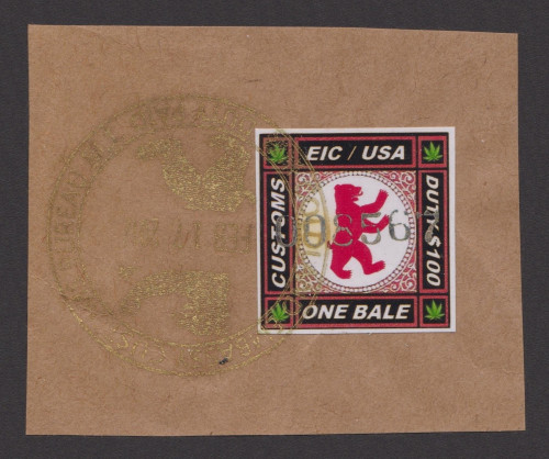 'Special Commerce' Marijuana Revenue Stamp from Embassy of Imperial Coldland IBWB